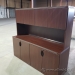Heartwood Mahogany L-Suite Desk w/ Overhead & Credenza Storage